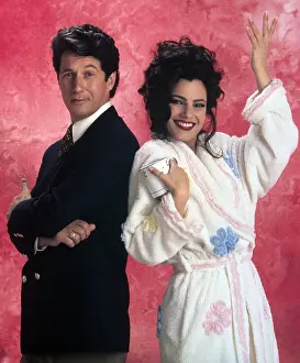 Drescher Prints: THE NANNY, from left, Charles Shaughnessy, Fran Drescher, 1993-99 (1993 photo)