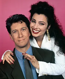: THE NANNY, from left, Charles Shaughnessy, Fran Drescher, 1993-99 (1993 photo)