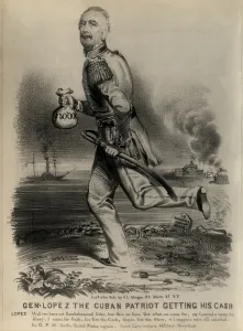Cuban Prints: Narciso Lopez. Genl. Lopez the Cuban patriot getting his cash