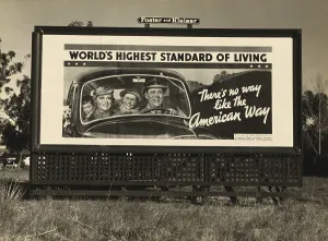 Lobbying Prints: National Association of Manufacturers used optimistic billboard advertising to campaign against New Deal policies for