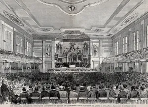 Wood Engraving Prints: National Democratic nominating convention in session