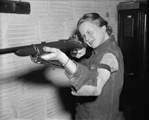 December Prints: National Rifle Association's queen of rifle shooters in 1939 was Jean Yocum