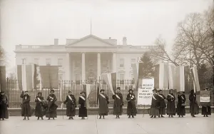 Social Movements Prints: National Women's Party demonstration in front of the White House in 1918