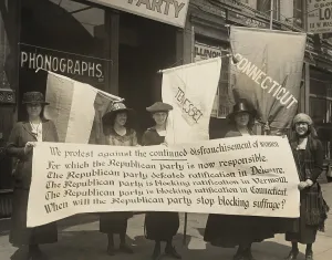 States Prints: National Women's Party members picketing the Republican convention, Chicago, June 1920