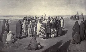 Prayer Prints: Native American Ghost Dancers in a circle