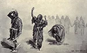 Dance Prints: Native American Ghost Dancers left the dance circle during inspirations