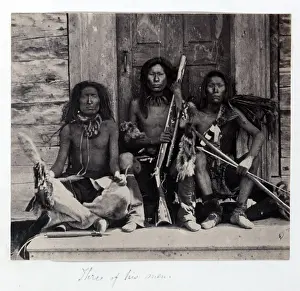 Images Dated 21st March 2008: Three Native American Indians, detail from diptych titled: Garry the Spokan chief and three of his men