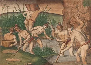 16th Century Prints: Native American mining for gold