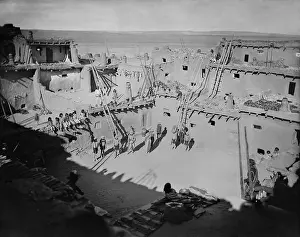 Dance Prints: Native American spectators sit on an upper terrace