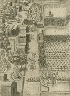 16th Century Prints: The native American town of Secoton was located on the Pamlico River in present-day North Carolina