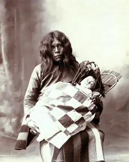 Checkered Prints: Native American woman and chiled