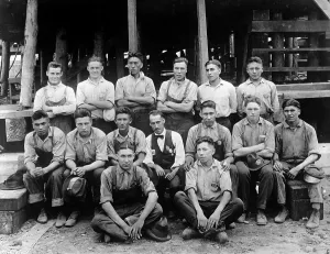 Shipbuilding Prints: Twenty five Native Americans from the Carlisle Indian College
