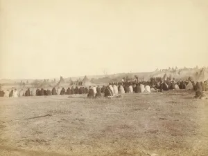 Council Prints: Native Americans in council after Wounded Knee Massacre of Dec. 29, 1890