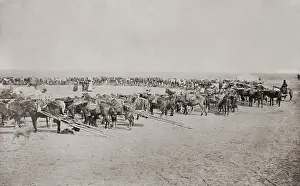 1870s Prints: Native Americans draw rations at Camp Supply in western Indian Territory (now the Oklahoma Panhandle) ca