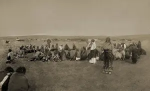 Prayer Prints: Native Americans performing ritual Ghost Dance c