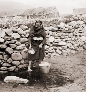 Traditional Prints: Native woman of Keel, an impoverished village of Achill Island
