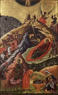 Shepherd Prints: Nativity, by Onufri Qiprioti, 17th Century