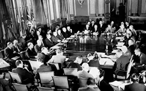 NATO, representatives of the 12 Atlantic Pact nations gather to plan joint defense, Washington D.C. September, 1949. Courtesy: CSU Archives / Everett Collection