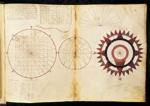Compass Card Prints: Nautical atlas (1436) of Andrea Bianco