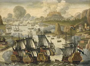 1700s Prints: Naval Battle of Vigo Bay, October 23