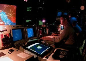 Surveillance Prints: Naval officer monitors Persian Gulf region aboard the destroyer USS JOHN S