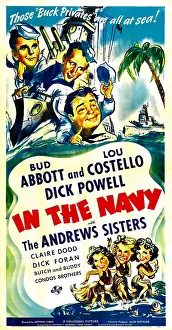 Ship Prints: IN THE NAVY, top from left: Dick Powell