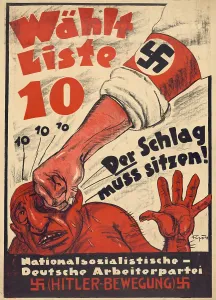 Repression Prints: Nazi Party anti-Semitic poster for the German parliament, the Reichstag, 1928