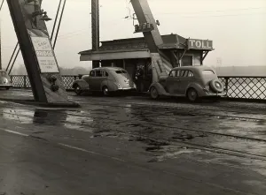 Nebraska Prints: Nebraska, Ak-sar-ben toll bridge between Iowa and Omaha