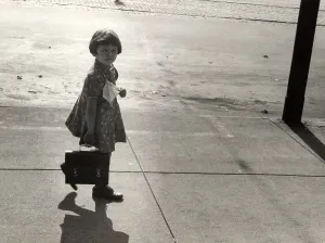 Nebraska Prints: Nebraska, girl carrying her father's lunch pail