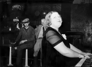 Chubby Prints: Nebraska, Mildred Irwin (right), entertainer in saloon at North Platte