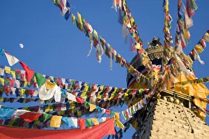 Buddhism Prints: NEPAL. Kathmandu. Bodnath Stupa. AISA/Everett Collection**US SALES ONLY**