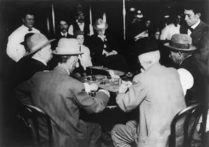 Nevada Prints: Nevada, open gambling in Reno, game of faro, photograph by L. Levitch, October 8, 1910