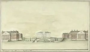 Cityscape Prints: Two new executive office buildings were sited about 200 feet east and west of White House