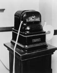 Technology Prints: New and faster stock tickers were available in the 1920's