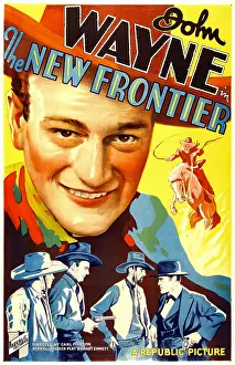2006 Prints: THE NEW FRONTIER (aka FRONTIER HORIZON), John Wayne, movie poster art, 1935