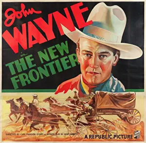 2006 Prints: THE NEW FRONTIER (aka FRONTIER HORIZON), John Wayne, movie poster art, 1935