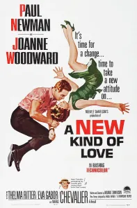 1963 Movies Prints: A NEW KIND OF LOVE, US poster, from left: Paul Newman, Joanne Woodward, 1963