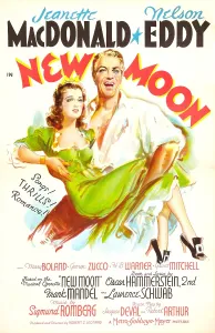 Nelson Prints: NEW MOON, US poster, Nelson Eddy, Jeanette MacDonald, 1940