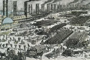 Technician Prints: New Orleans (1881). Wharf on Mississippi river