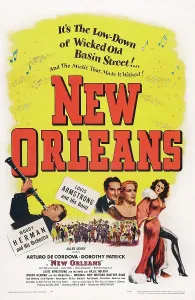 Patrick Prints: NEW ORLEANS, US poster art, left: Woody Herman; center couple: Arturo De Cordova