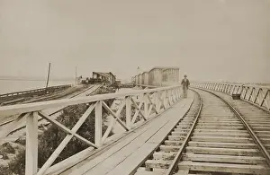Construction Prints: The new span (right) of the Long Bridge between Washington