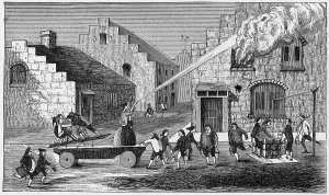 Fireman Prints: New York City. Firemen at work, 1733