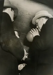 Arrest Prints: New York City police stop a chauffer for a breath test, Jan 21, 1939. (BSLOC_2013_8_154)
