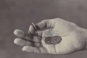 Railroads Prints: New York City Subway. Three 35-cent Tokens were the currency of the New York's 232 mile Subway system in the 1970s