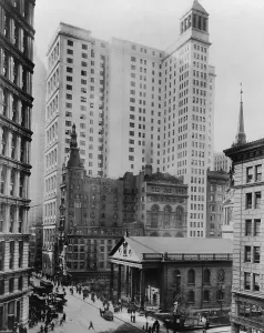 Financial Prints: New York City's Broadway in the downtown Financial District in 1916