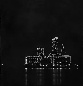 Utilities Prints: New York Edison Company's power plant at East 35th Street in New York City in 1909