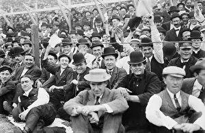 Lcgr1805 Prints: New York Giants fans in the Polo Grounds grandstand for the last game of the season