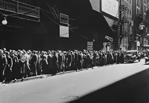 Charity Prints: New York men in a bread line during the Great Depression