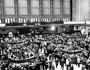 Financial Prints: New York Stock Exchange during heavy trading on Oct