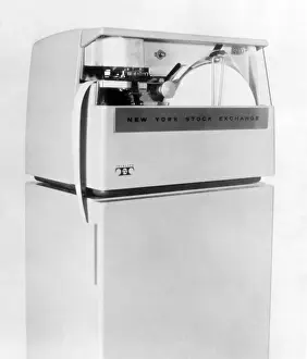Stock Markets Prints: New York Stock Exchange's new 900 ticker prints market transactions at variable speeds between 500